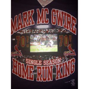 NWT Vintage St Louis Cardinals TShirt 90s Mark McGuire Single Season HR King XXL